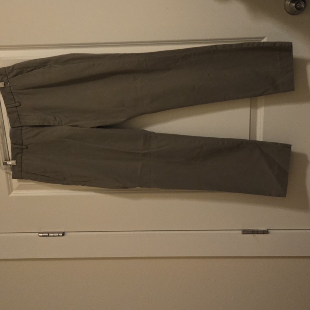 JC Crew Dress Slacks 31/30 Dark Tan/ Khaki Color 100% cotton